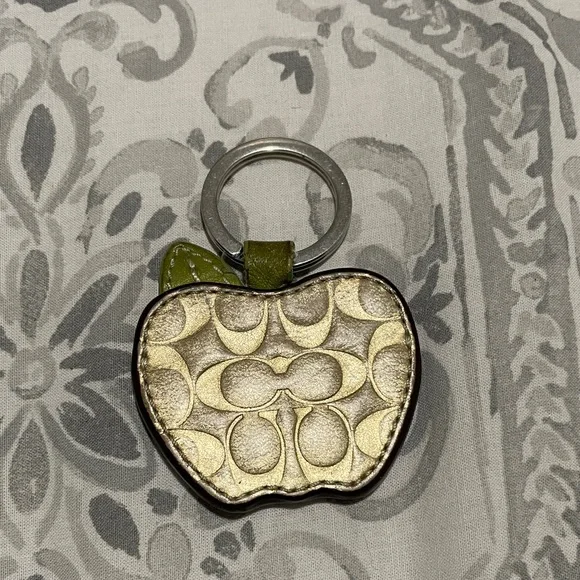 Coach Gold Apple Keychain - Picture 2 of 4